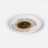 Personalisiert 2024 INSGESAMT SOLAR ECLIPSE Pappteller (Schrägansicht)