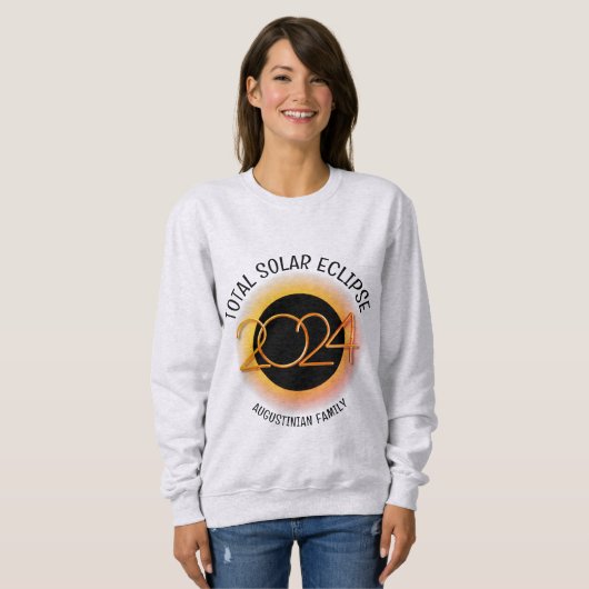 Personalisiert 2024 INSGESAMT SOLAR ECLIPSE Sweatshirt (Vorne ganz)