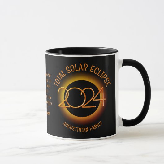 Personalisiert 2024 INSGESAMT SOLAR ECLIPSE Tasse (Rechts)