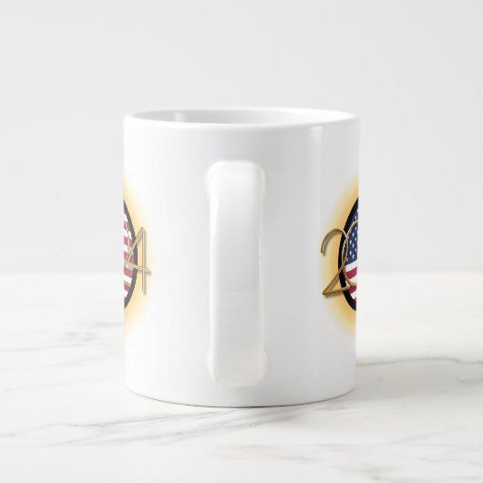 Personalisiert 2024 INSGESAMT SOLAR ECLIPSE USA Jumbo-Tasse (Rückseite)