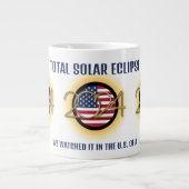 Personalisiert 2024 INSGESAMT SOLAR ECLIPSE USA Jumbo-Tasse (Vorderseite)