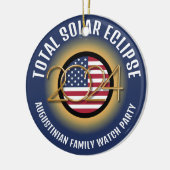 Personalisiert 2024 INSGESAMT SOLAR ECLIPSE USA Keramik Ornament (Links)