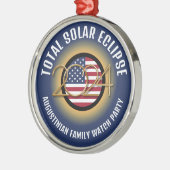 Personalisiert 2024 INSGESAMT SOLAR ECLIPSE USA Ornament Aus Metall (Links)