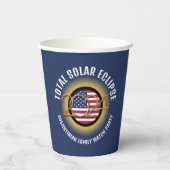 Personalisiert 2024 INSGESAMT SOLAR ECLIPSE USA Pappbecher (Rückseite)