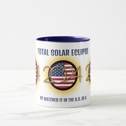 Personalisiert 2024 INSGESAMT SOLAR ECLIPSE USA Tasse (Zentrum)