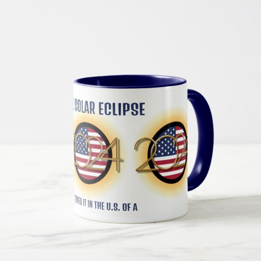 Personalisiert 2024 INSGESAMT SOLAR ECLIPSE USA Tasse (VorderseiteRechts)