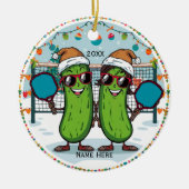 Personalisiert 2025 Pickleball Weihnachtsfeier Keramik Ornament (Vorne)