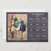 Personalisiert 2026 Rustikaler Foto-Kalender Feiertagskarte (Vorderseite)