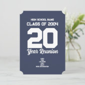 Personalisiert 20 Jahre High School Wiedersehen Ei Einladung (Stehend Vorderseite)