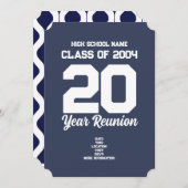 Personalisiert 20 Jahre High School Wiedersehen Ei Einladung (Vorne/Hinten)