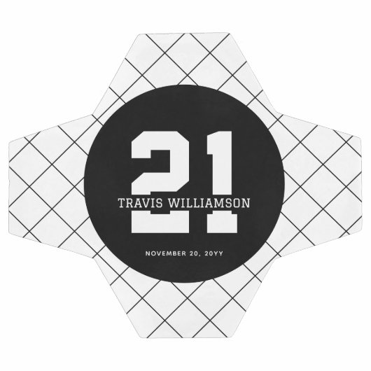 Personalisiert 21. Geburtstag Fußball (Flach)