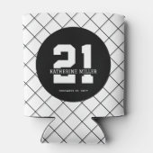 Personalisiert 21. Geburtstag Modern und elegant Dosenkühler (Rückseite)