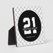 Personalisiert 21. Geburtstag Modern und elegant Fotoplatte (Vorderseite)