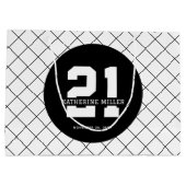 Personalisiert 21. Geburtstag Modern und elegant Große Geschenktüte (Rückseite)