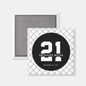 Personalisiert 21. Geburtstag Modern und elegant Magnet (Vorderseite/Rückseite)