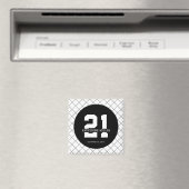 Personalisiert 21. Geburtstag Modern und elegant Magnet (In Situ (Geschirrspüler))