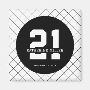 Personalisiert 21. Geburtstag Modern und elegant Magnet
