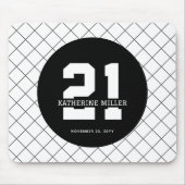 Personalisiert 21. Geburtstag Modern und elegant Mousepad (Vorne)