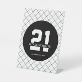 Personalisiert 21. Geburtstag Modern und elegant Sockelschild (Vorderseite)