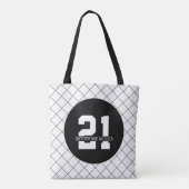 Personalisiert 21. Geburtstag Modern und elegant Tasche (Rückseite)