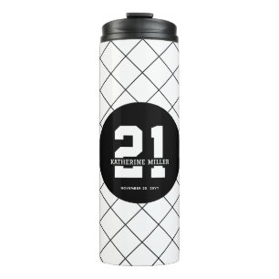Personalisiert 21. Geburtstag Modern und elegant Thermosbecher
