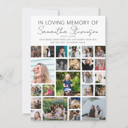 Personalisiert 24 Fotomaterial Dankeskarte (Vorderseite)