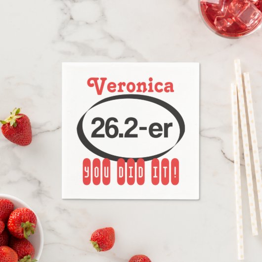 Personalisiert 26.2-er © Marathoner Funny Marathon Serviette (Beispiel)