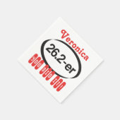 Personalisiert 26.2-er © Marathoner Funny Marathon Serviette (Ecke)
