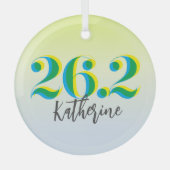 Personalisiert 26.2 Marathon-Laufen Ornament Aus Glas (Vorderseite)