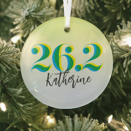 Personalisiert 26.2 Marathon-Laufen Ornament Aus Glas