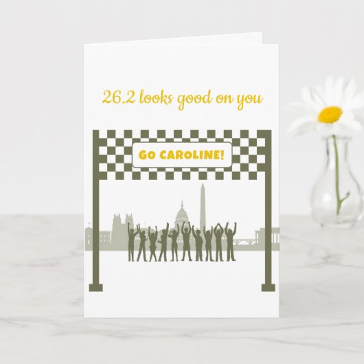 Personalisiert 26,2 Marine Washington DC Marathon Karte (Kleine Pflanze)