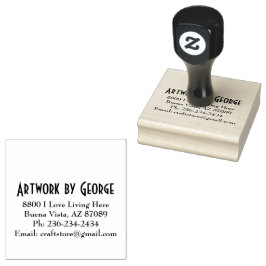 Personalisiert 2,5 x 2,5 Briefmarke Holz Gummistempel