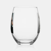 Personalisiert 2 Benutzerdefinierte Fotos Weinglas Ohne Stiel (Links)