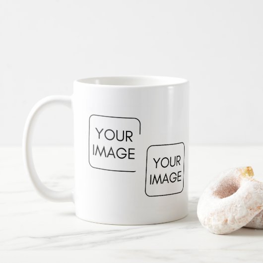Personalisiert 2 Bilder Geschenke für Unternehmen Kaffeetasse (Mit Donut)