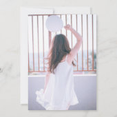 Personalisiert 2 Foto Chic Calligraphy Abschluss Einladung (Rückseite)