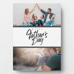 Personalisiert 2 Foto Collage Vatertag Geschenk Fotoplatte