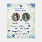 Personalisiert 2 Foto Collage Weihnachtsgeschenk-S Fleecedecke (Vorderseite)