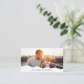 Personalisiert 2 Foto Eleganter Fotograf Visitenkarte (Stehend Vorderseite)