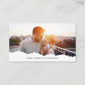 Personalisiert 2 Foto Eleganter Fotograf Visitenkarte (Vorderseite)