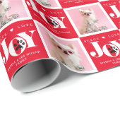 Personalisiert 2 Foto Haustier Hund JOY Geschenkpapier (Rolleneckpunkt)