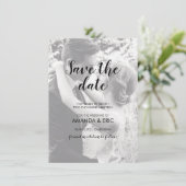 Personalisiert 2 Foto Hochzeit Speichern Sie die D Einladung (Stehend Vorderseite)