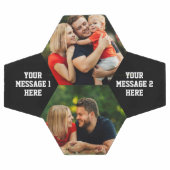 Personalisiert 2-Foto-Message-Fußballball Fußball (Flach)