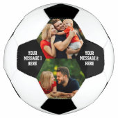 Personalisiert 2-Foto-Message-Fußballball Fußball (Vorderseite)