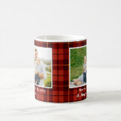 Personalisiert 2 Foto Tartan Muster Merry Kariert Kaffeetasse (Mittel)