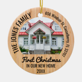 Personalisiert 2 Foto Weihnachten Erste Zuhause 20 Keramik Ornament