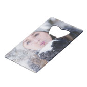 Personalisiert 2 Fotomaterial beidseitig Geldbeutel Flaschenöffner (Vorderseite Schrägansicht)