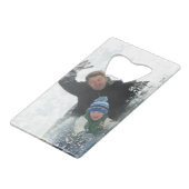 Personalisiert 2 Fotomaterial beidseitig Geldbeutel Flaschenöffner (Rückseite Schrägansicht)