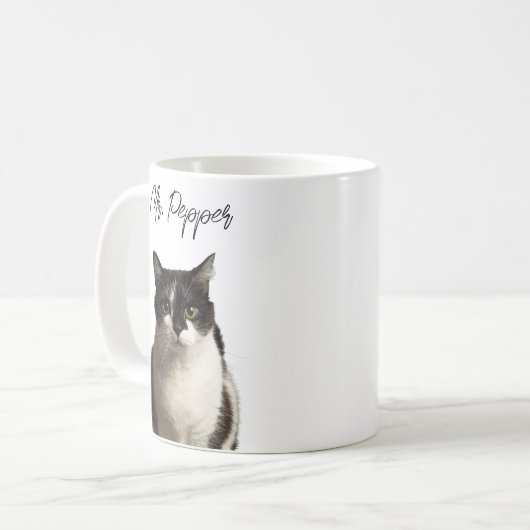 Personalisiert 2 Fotos und Namen für Haustiere Kaffeetasse (Vorderseite Links)