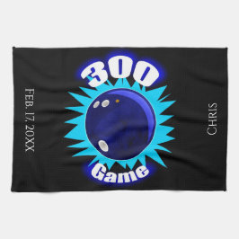 Personalisiert 300 Game Blues Bowling Handtuch