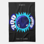 Personalisiert 300 Game Blues Bowling Handtuch (Vertikal)